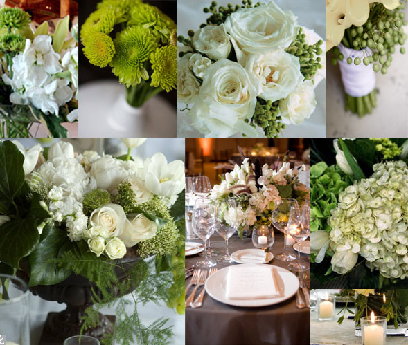 green black and white wedding theme. flowers just make me happy